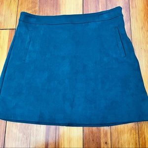 Blue rain suede mini skirt. Size M